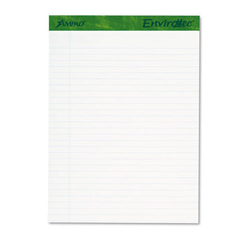 Ampad® Earthwise By Ampad Recycled Writing Pad, Wide-legal Rule, Politex Sand Headband, 40 White 8.5 X 11.75 Sheets, 4-pack freeshipping - TVN Wholesale